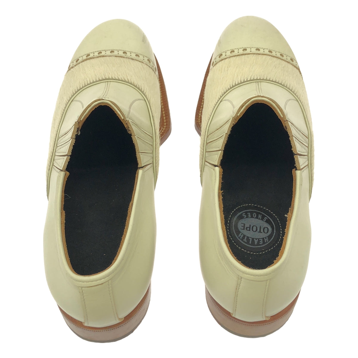 OTOPE / オトペ | Elastic ハラコ切替 スリッポンシューズ | 21.5 | ホワイト | レディース