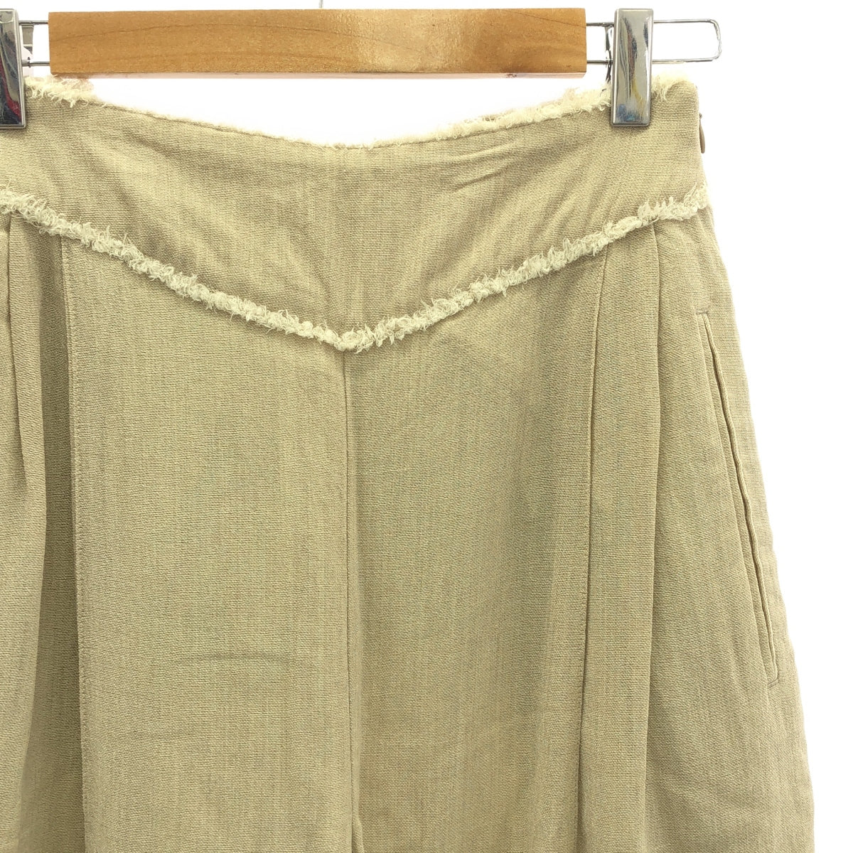 Rito | Wool tuck wide pants | 36 | Beige | Women's