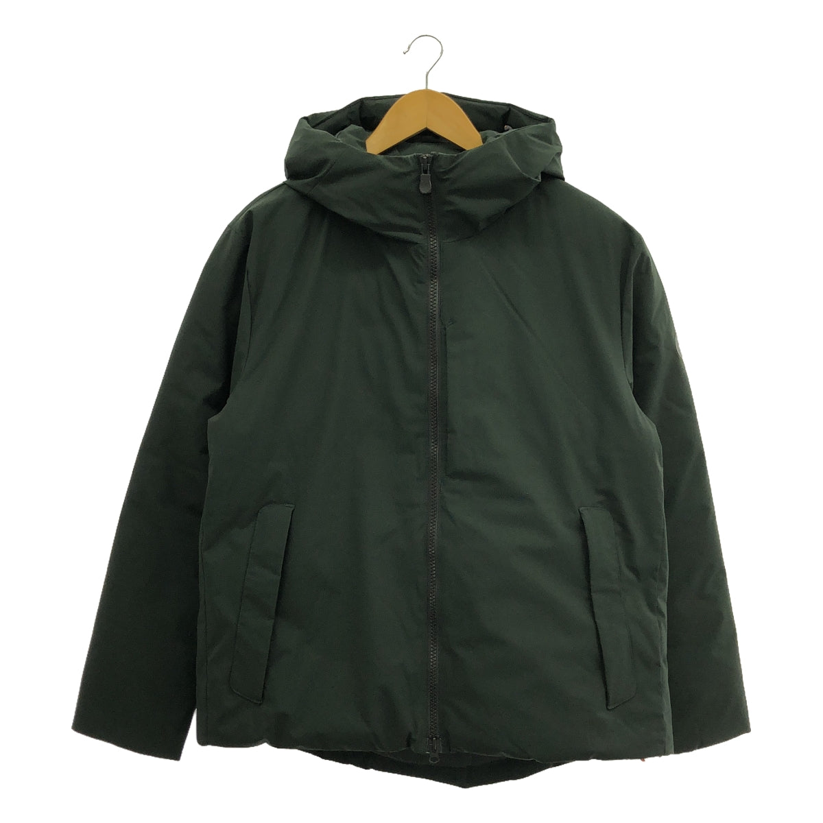 【美品】 SAVE THE DUCK / セーブザダック | OBIONE フーデッド ダウンジャケット | L | グリーン | メンズ