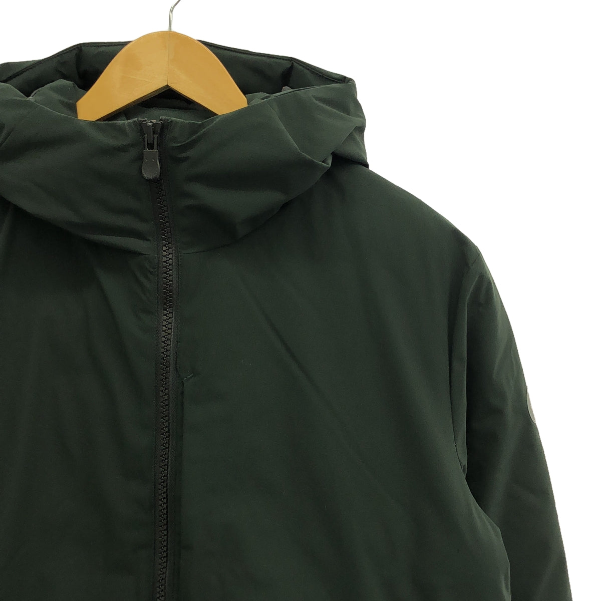 【美品】 SAVE THE DUCK / セーブザダック | OBIONE フーデッド ダウンジャケット | L | グリーン | メンズ