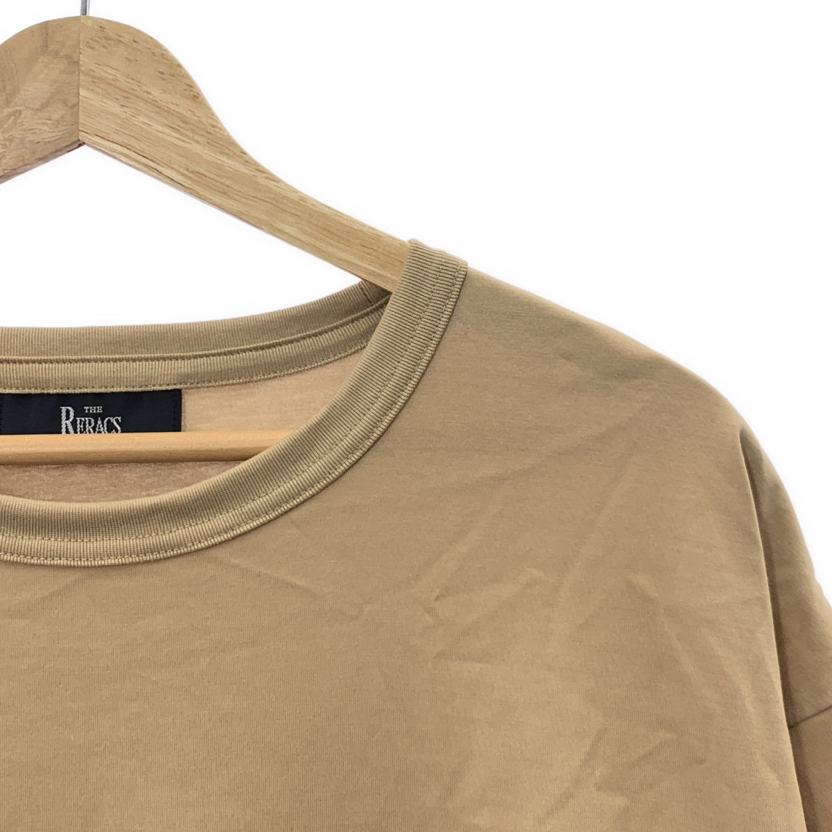 【美品】 THE RERACS / ザリラクス | クルーネック カットソー ワンピース | F | ベージュ | レディース