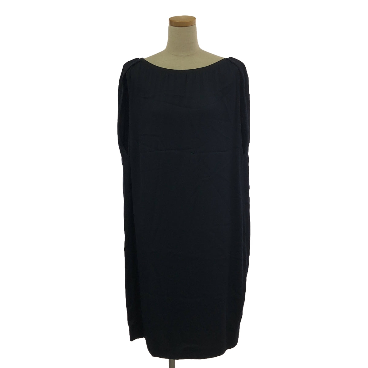 DRIES VAN NOTEN | Wide neck sleeveless pullover dress | Size 36 | Navy | Women's