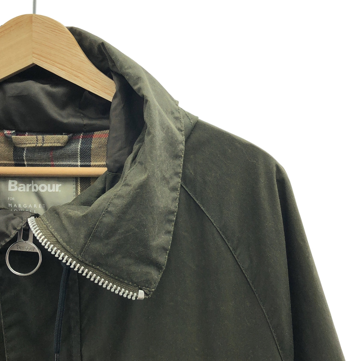 Barbour / 바부아 | 2018AW | × MARGARET HOWELL / 마가렛 하웰 EMMOTT JACKET / 왁스 오일 롱 재킷 후디 | L | 남성