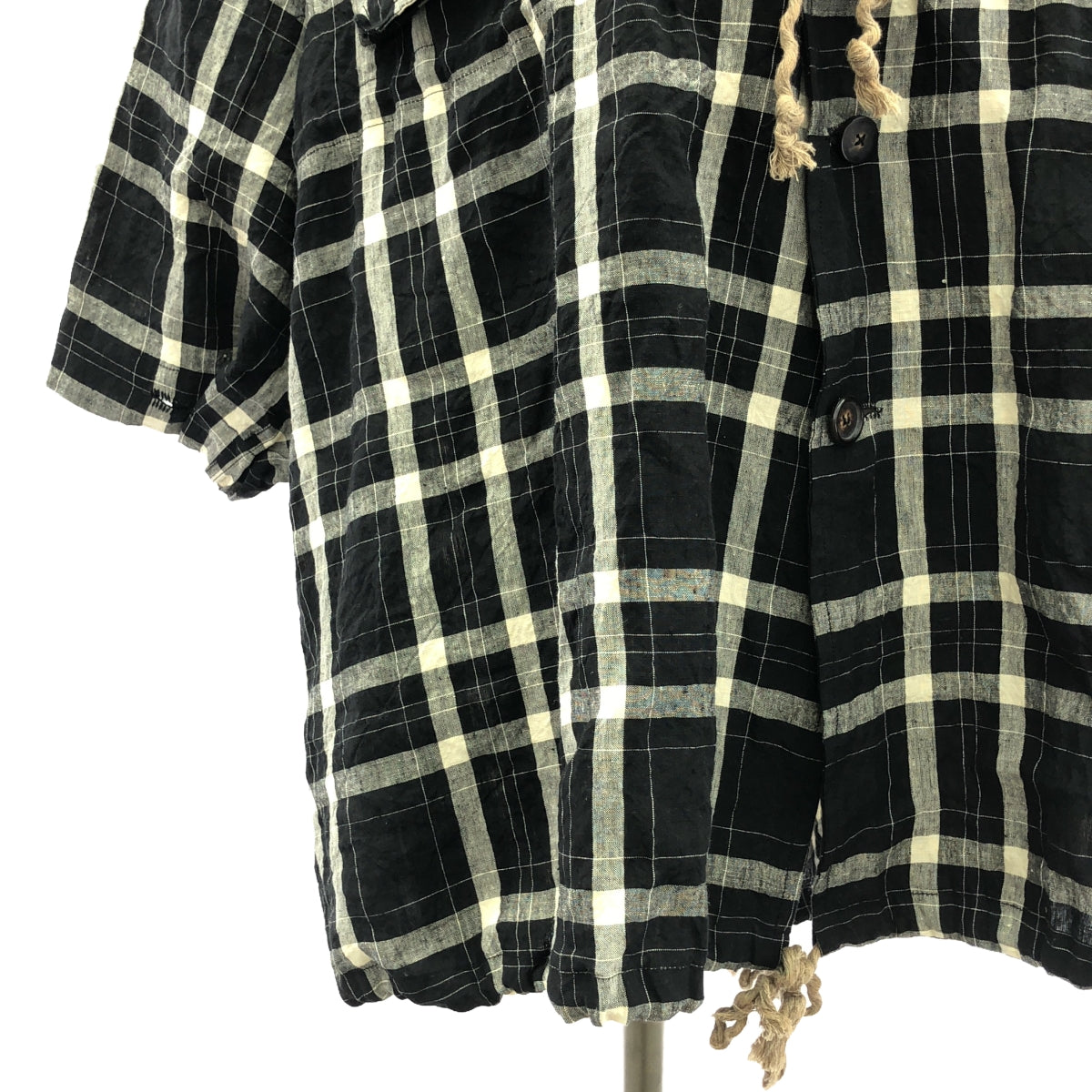 【美品】 ARCHIVIO J.M.Ribot / アルキビオジェイエムリボット | 2024SS | PK01/CK ドローストリング オーバーコート | 46 | black /white /gray | メンズ