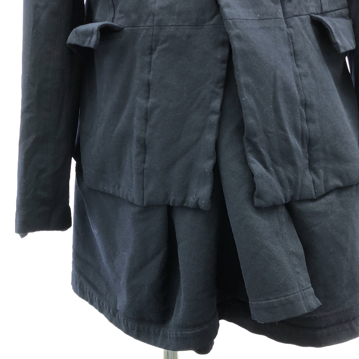 COMME des GARCONS COMME des GARCONS / コムコム | 2012AW | ポリエステル 縮絨 コート フーディ / 裏地付き | S | ネイビー | レディース