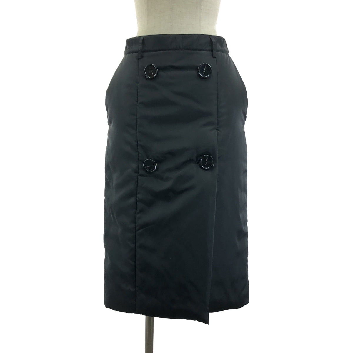 【美品】  NINA RICCI / ニナリッチ | 中綿 ダブルスカート | 34 | ブラック | レディース