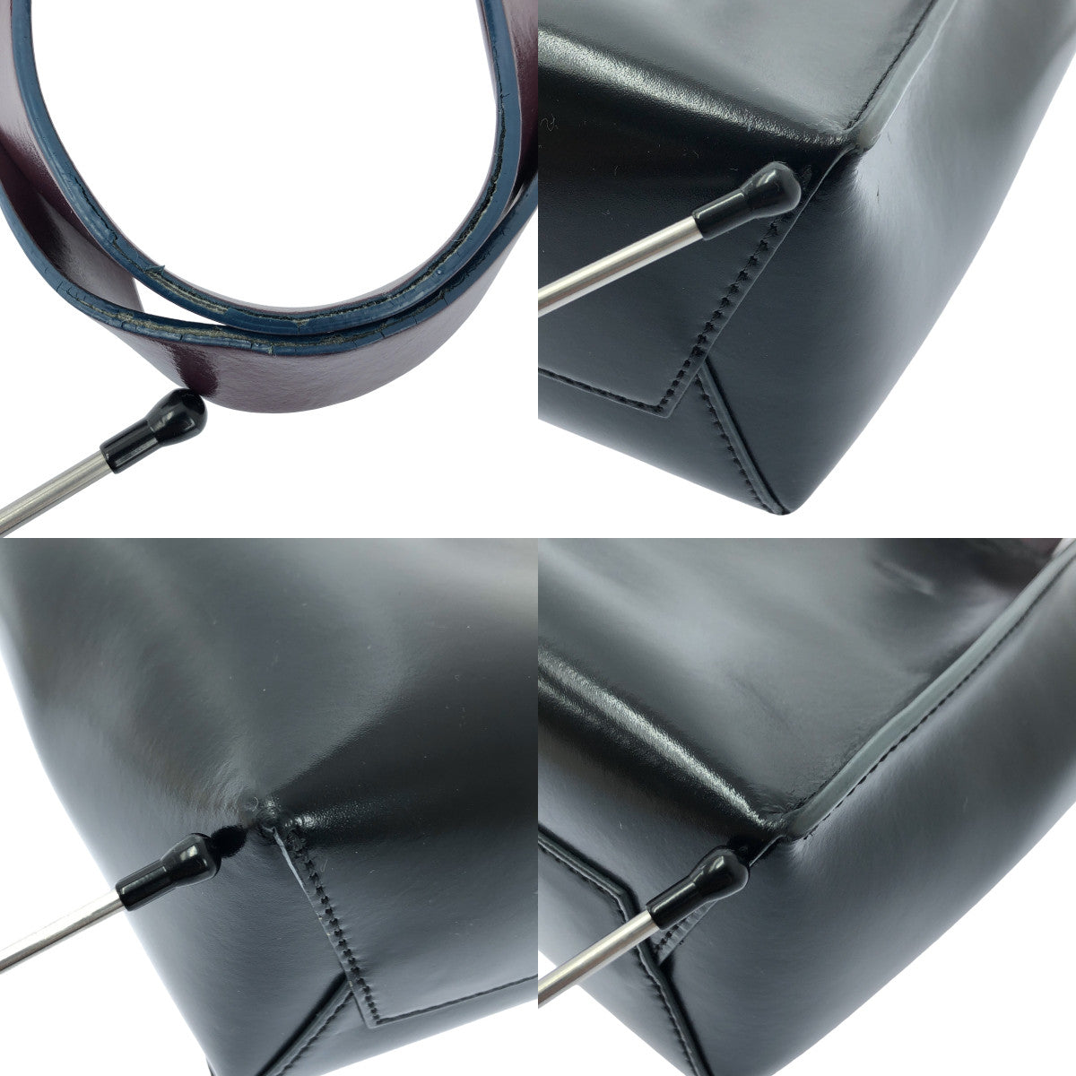 【美品】 MARNI / マルニ | 2021AW | MUSEO ミュゼオ / 2WAY レザー ショルダーバッグ | ブラック / パープル | レディース
