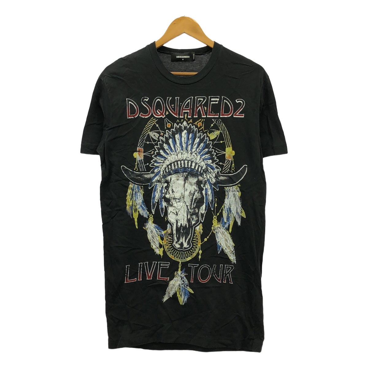 DSQUARED2 / ディースクエアード | マルチプリント バックランゲージプリント Tシャツ | M | メンズ