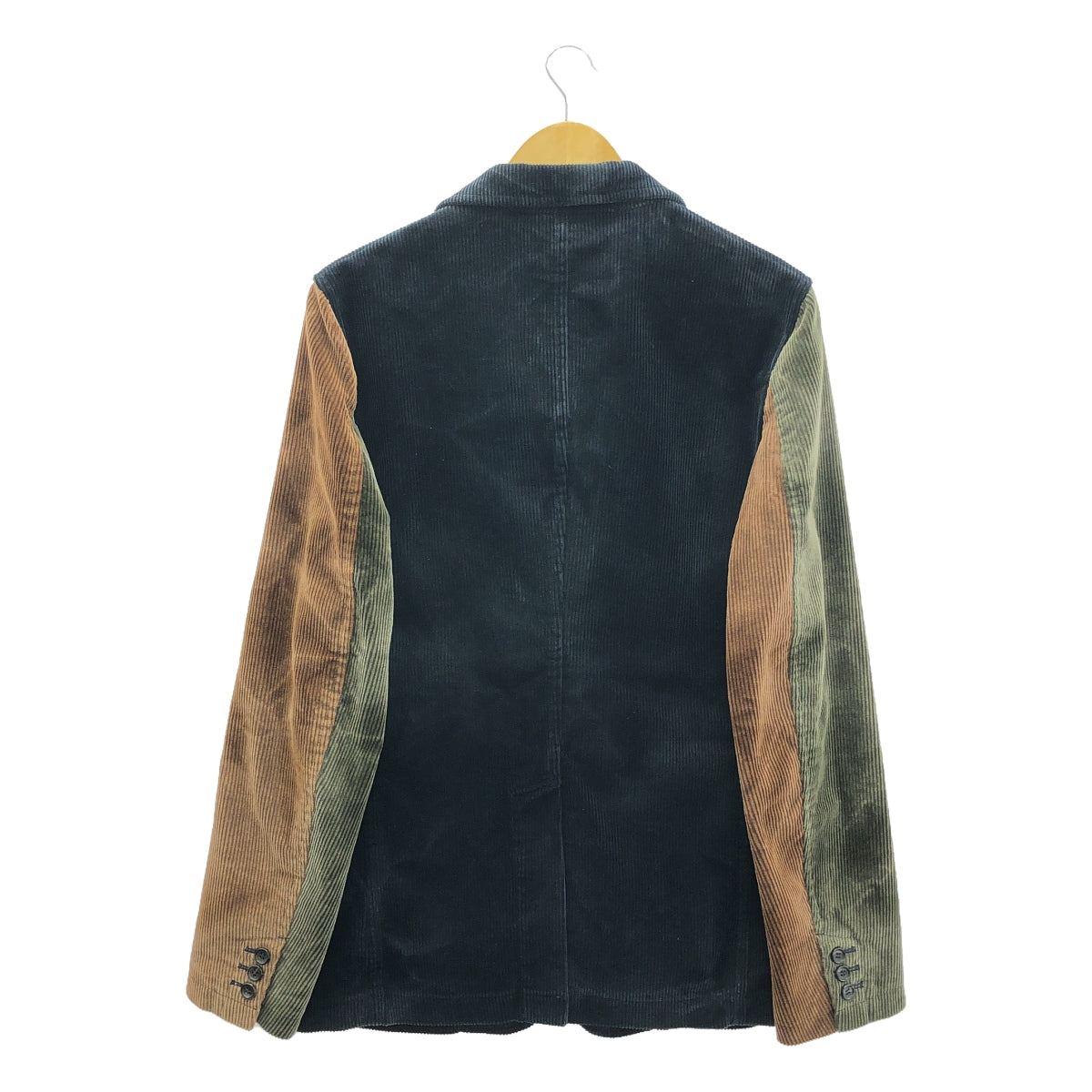 COMME des GARCONS SHIRT | 2023AW | CORDUROY PLAIN GARMENT TREATED JACKET | M | Dark Navy/Olive/Brown | Men's