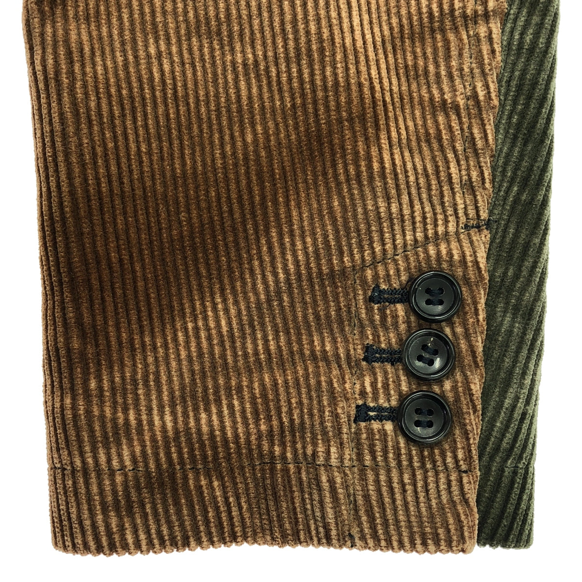 COMME des GARCONS SHIRT | 2023AW | CORDUROY PLAIN GARMENT TREATED JACKET | M | Dark Navy/Olive/Brown | Men's