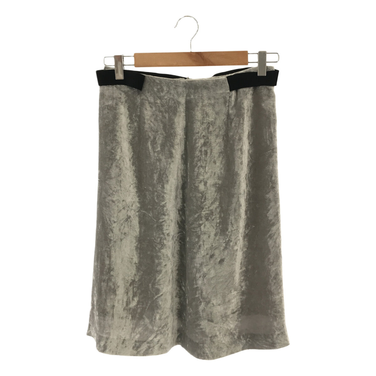 Rick Owens | Elastic Velvet Skirt | Size 38 | Silver | Women's