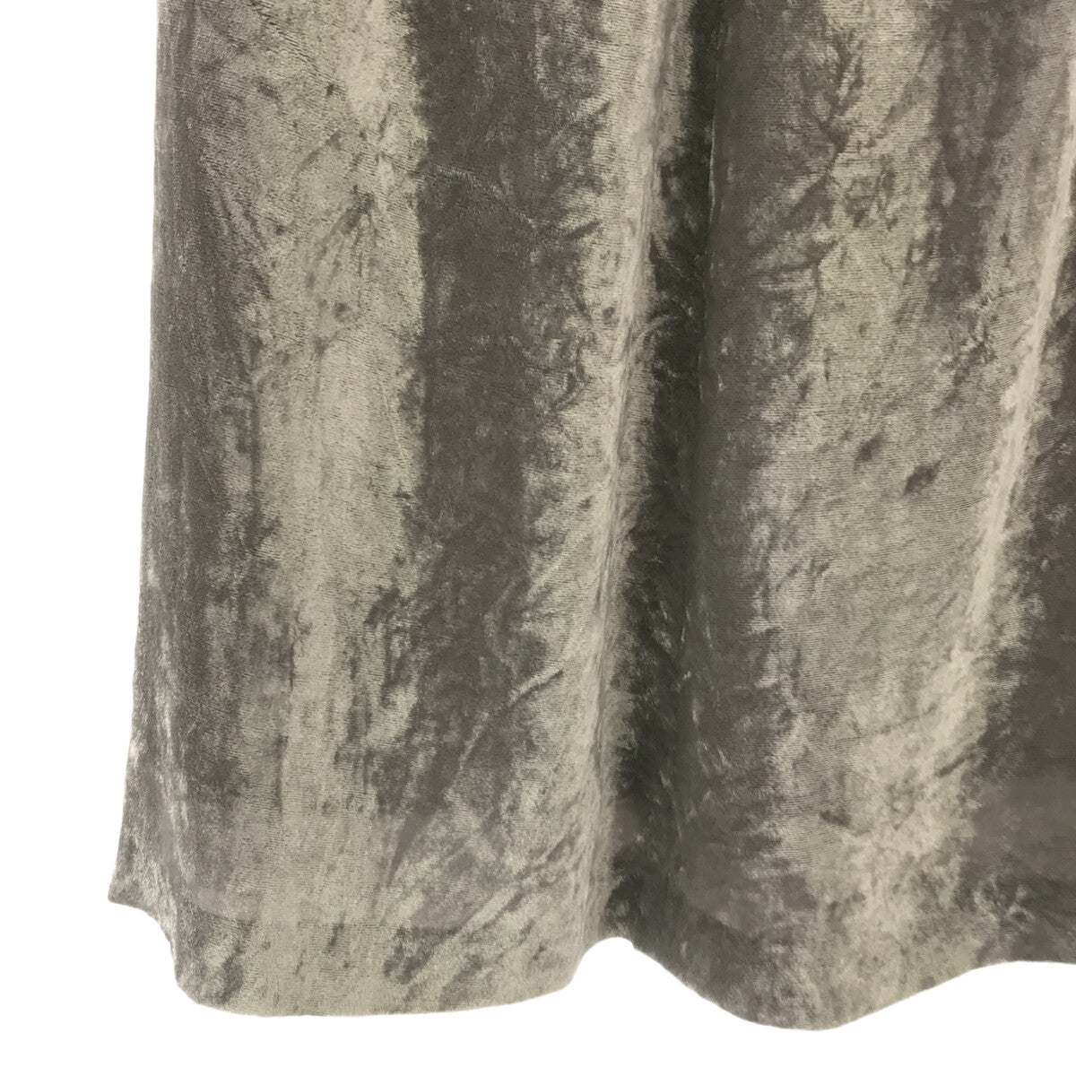 Rick Owens | Elastic Velvet Skirt | Size 38 | Silver | Women's