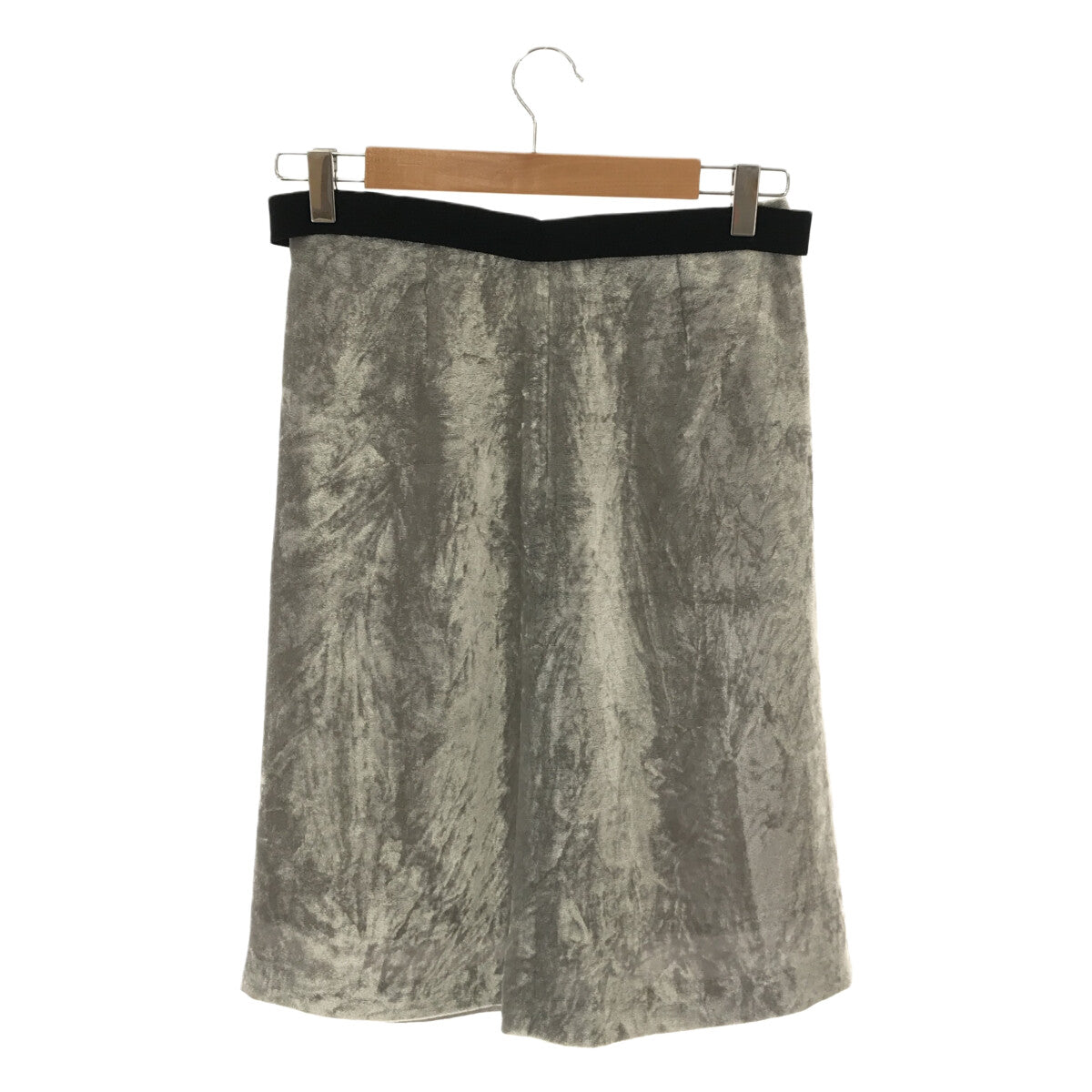 Rick Owens | Elastic Velvet Skirt | Size 38 | Silver | Women's