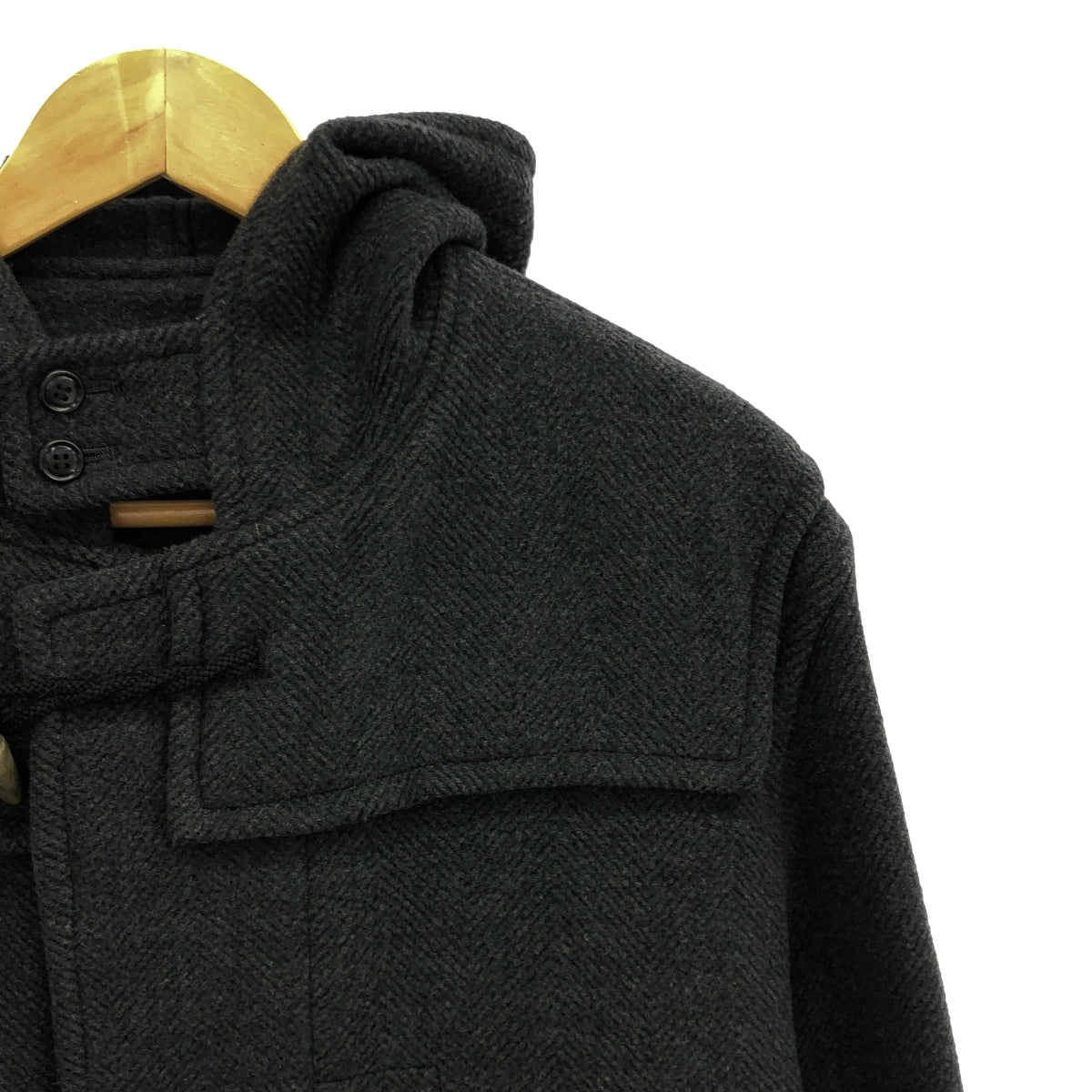 CALVIN KLEIN / Calvin Klein | CK / Wool Herringbone Duffle Coat Hoodie | L | Men's