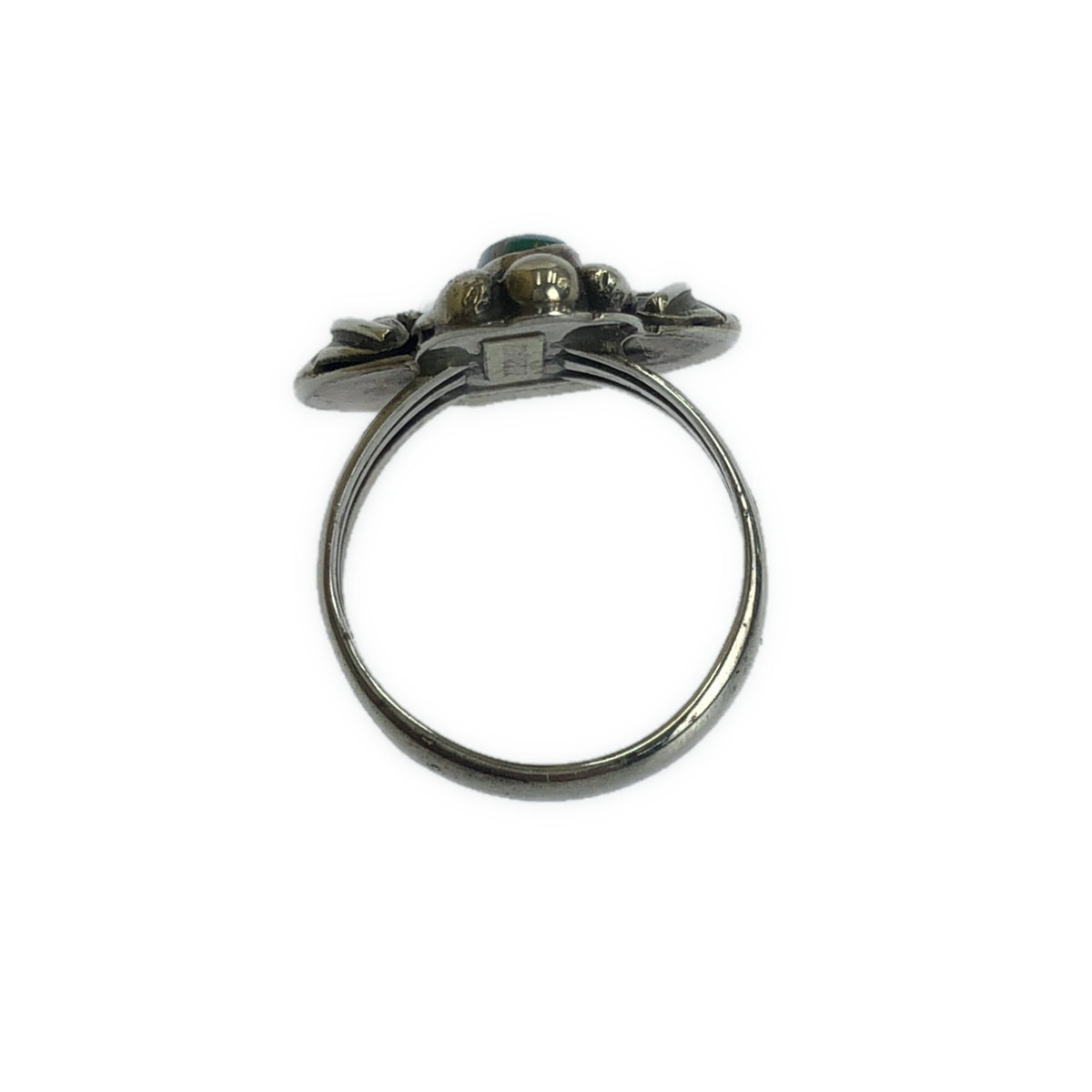 Indian Jewelry / インディアンジュエリー | turquoise stamped ring c.1980 / R.abeya リング | ターコイズ/シルバー | メンズ