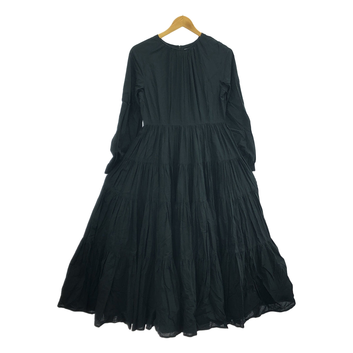 foufou / フーフー | raglan sleeves tiered dress / ティアード ボリューム ドレス ワンピース | M+ | レディース
