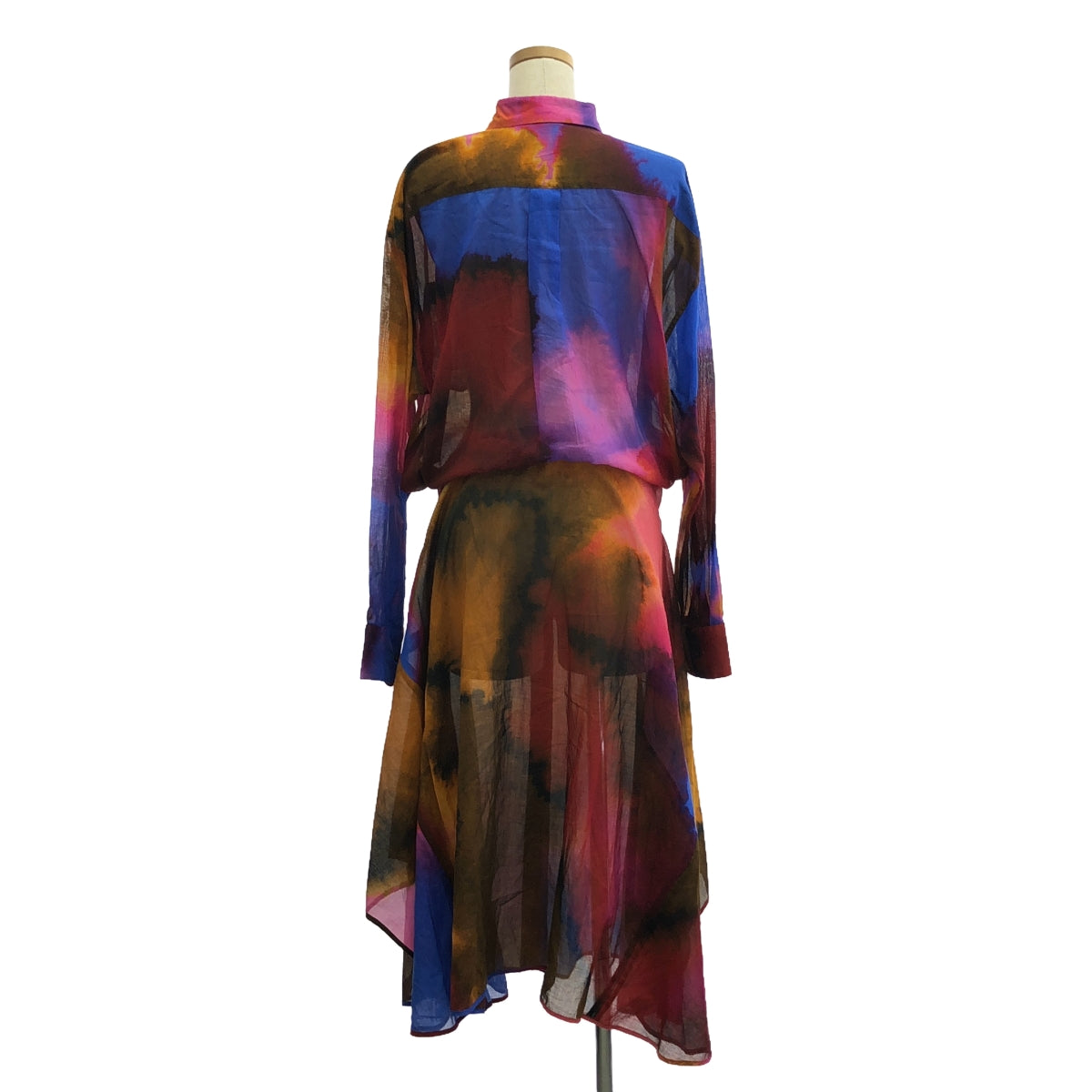【美品】  DRIES VAN NOTEN / ドリスヴァンノッテン | 2022SS | Dras Water Color Dress 水彩柄 ロング ワンピース ドレス | 34 | マルチカラー | レディース