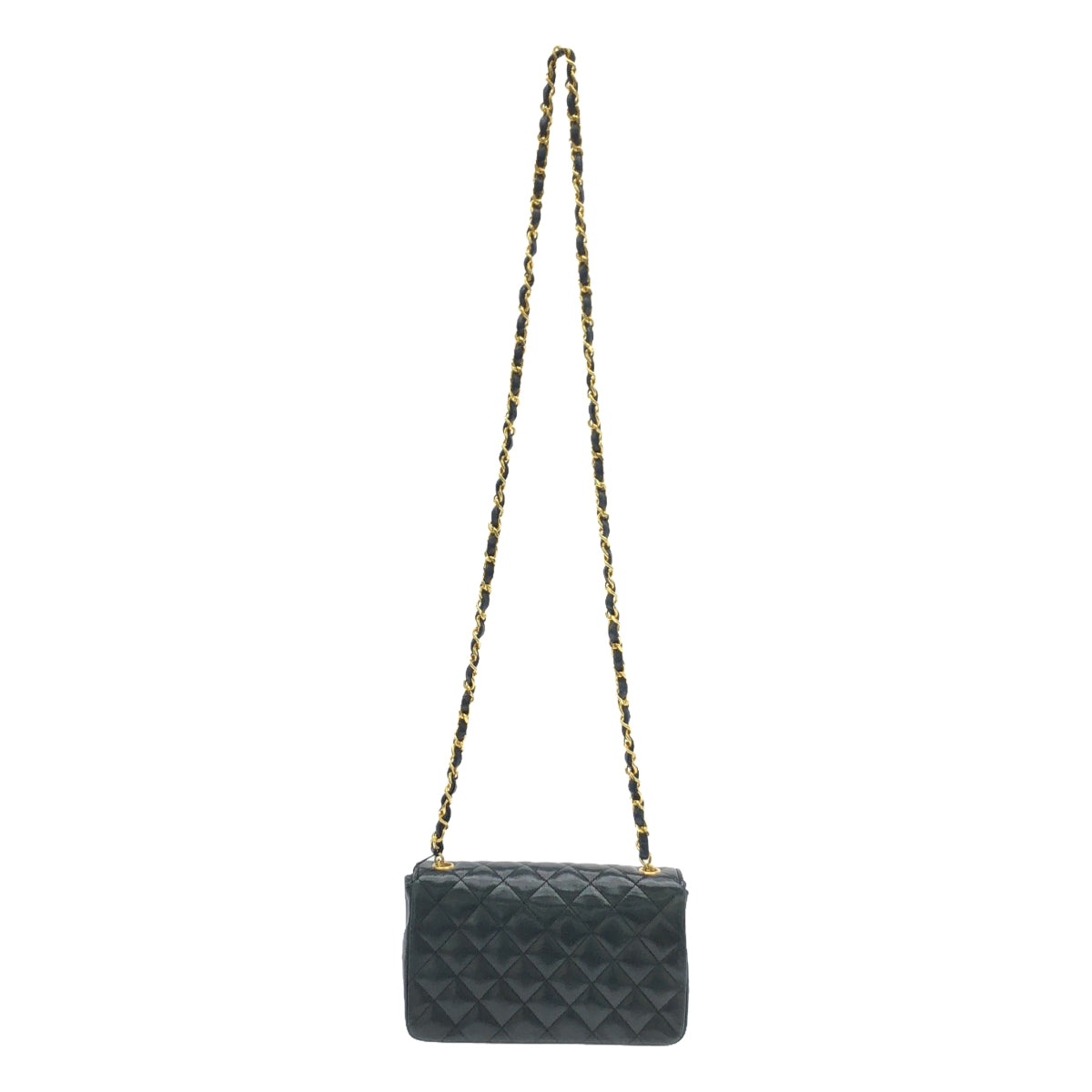 CHANEL / シャネル | レザー ミニ マトラッセ ココマーク ターンロック チェーン ショルダー バッグ | ブラック | レディース