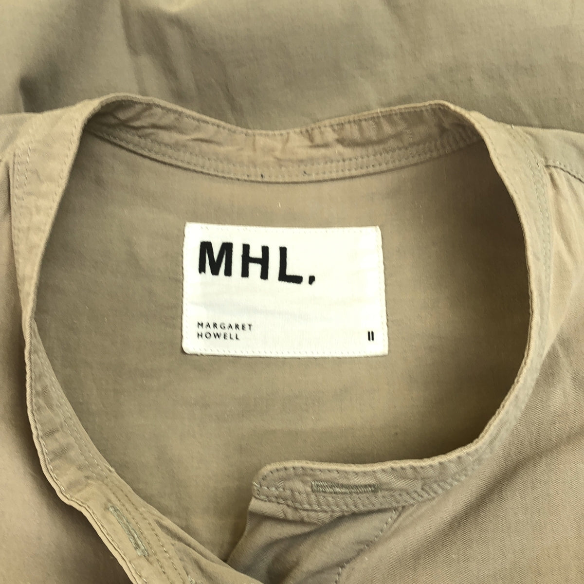 MHL. / MHL Margaret Howell | SANDED COTTON LINEN OP DRESS | 2 | Beige | Women's