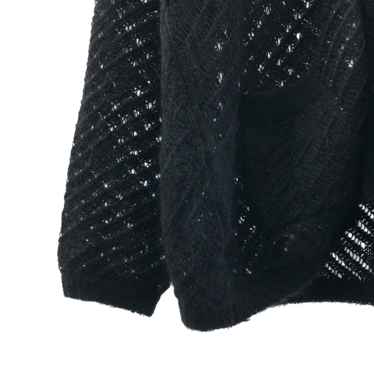 【美品】  YOKE / ヨーク | 2024SS | SILK MOHAIR BUTTONED CARGIGAN / モヘヤ シルク ニット カーディガン | 2 | ブラック | レディース