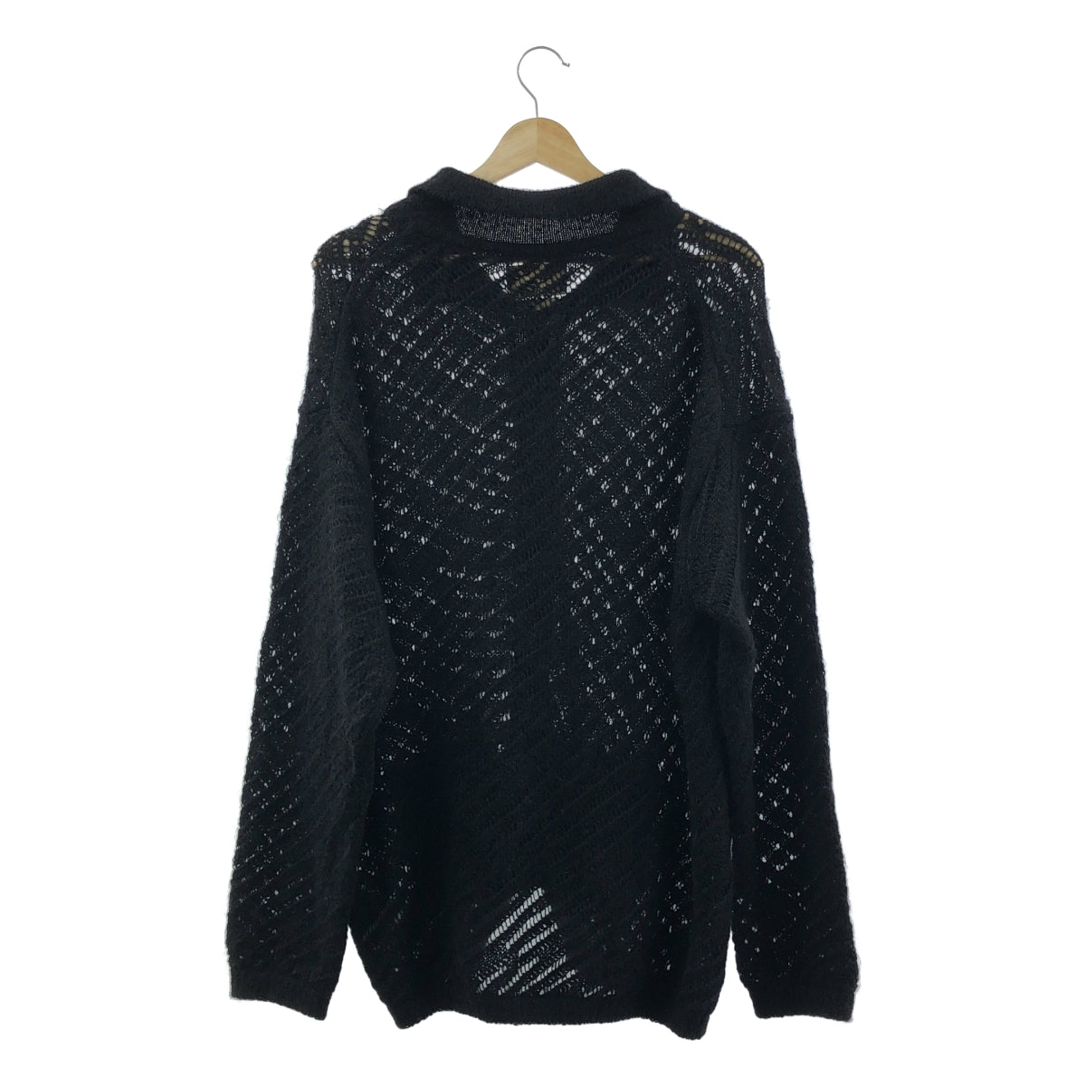 【美品】  YOKE / ヨーク | 2024SS | SILK MOHAIR BUTTONED CARGIGAN / モヘヤ シルク ニット カーディガン | 2 | ブラック | レディース