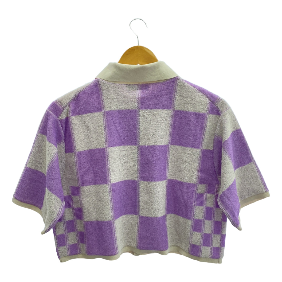 NKNIT / ンニット | 2023SS | short check pattern knit shirt チェックパターン ニット シャツ パイル |