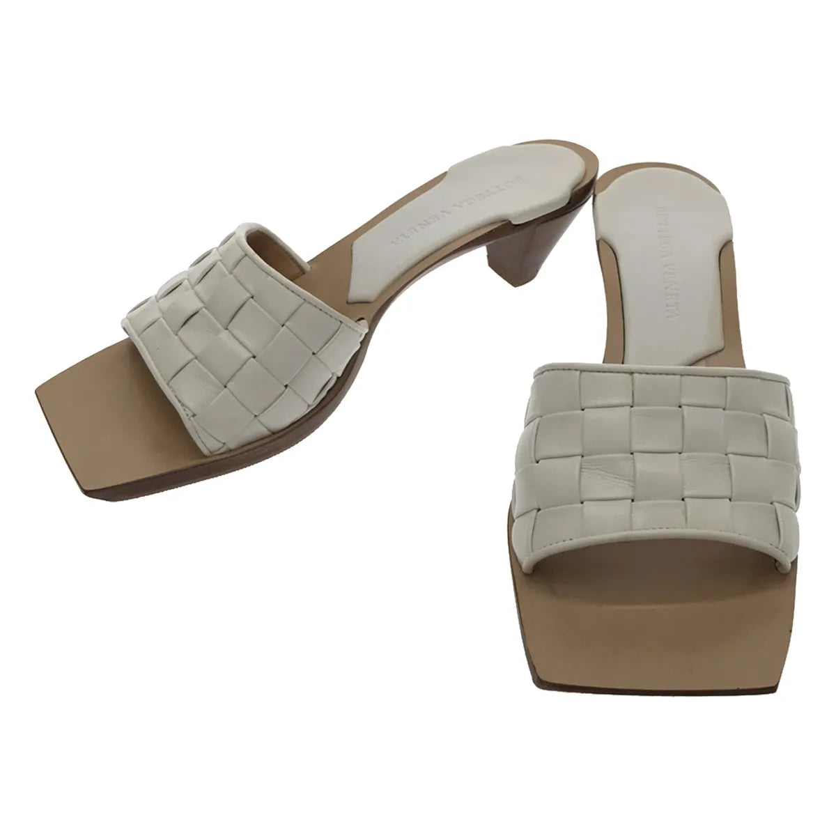 BOTTEGA VENETA プラットサンダル　イントレチャート BOTTEGA VENETA / ボッテガヴェネタ | イントレチャート スクエアトゥ