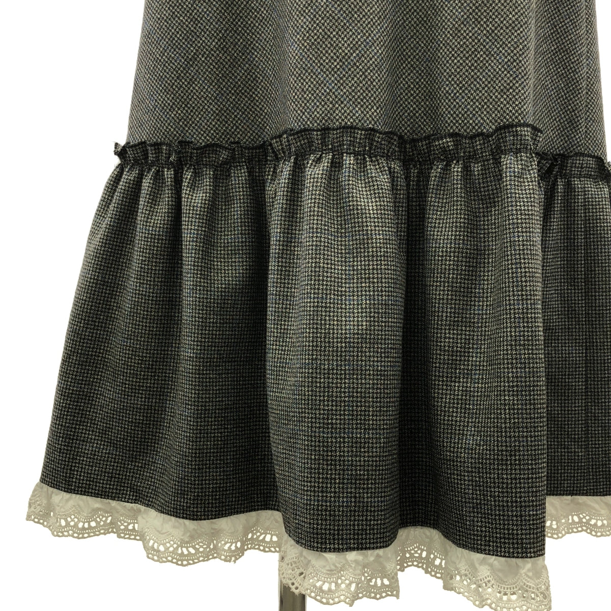 miu miu / 뮤 뮤 | 글렌 체크 레이스 롱 스커트 | 40S | 여성