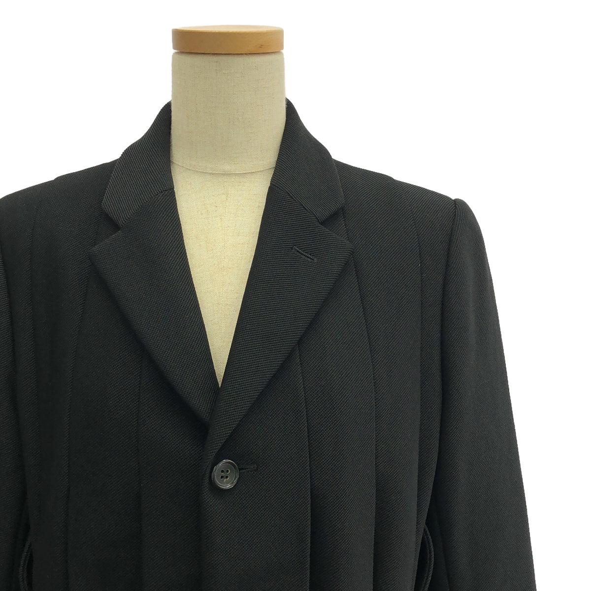 COMME des GARCONS COMME des GARCONS / コムコム | 2021AW | ベルト付 デザイン コート | S | ブラック | レディース