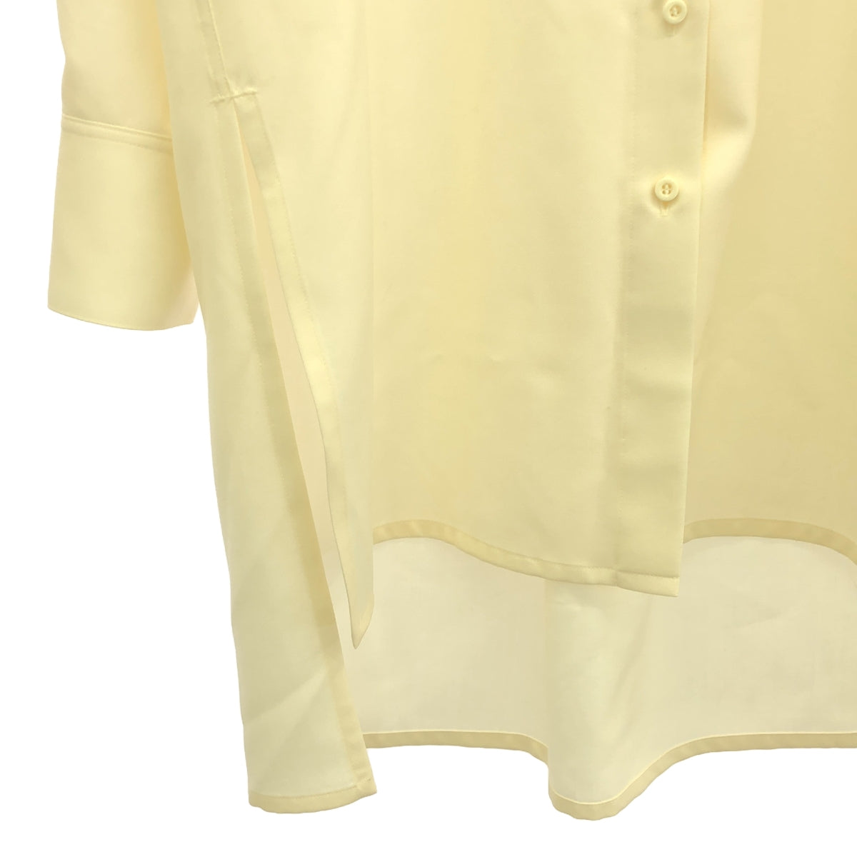 【美品】 CABaN / キャバン | ウールツイル ハイネックロングシャツ | S | アイボリー | レディース