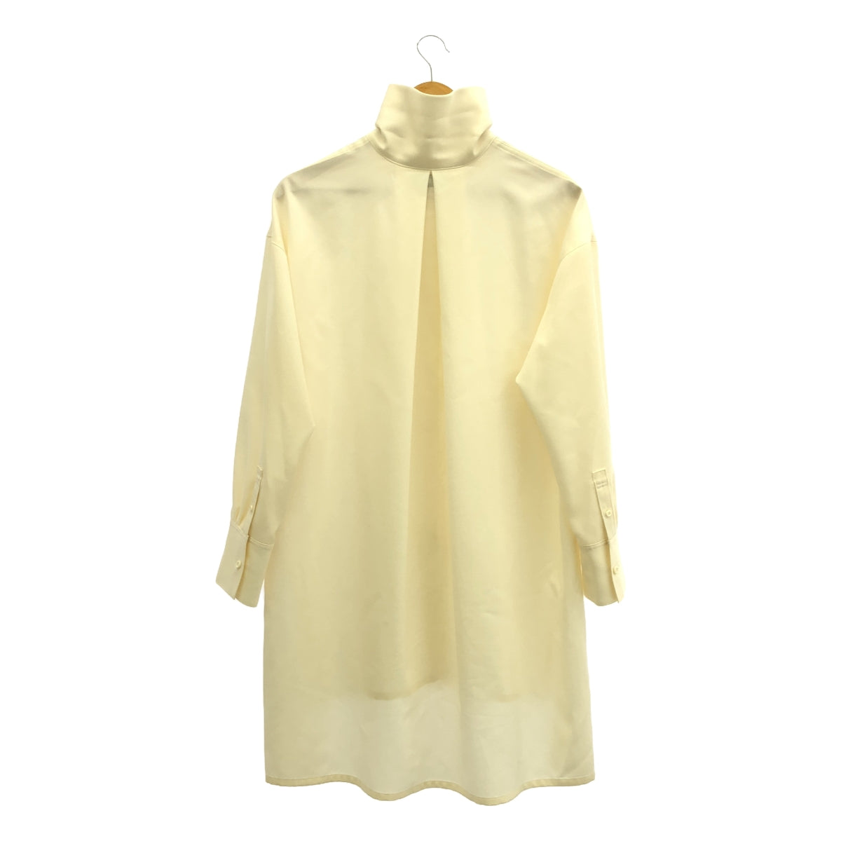 【美品】 CABaN / キャバン | ウールツイル ハイネックロングシャツ | S | アイボリー | レディース