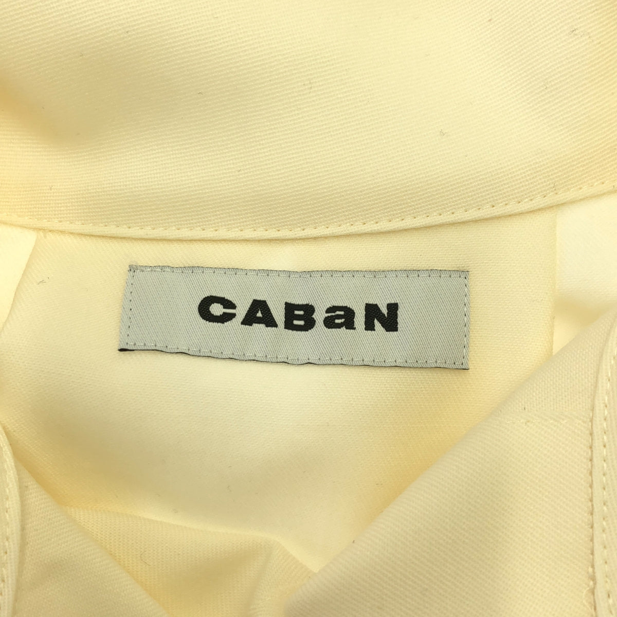 【美品】 CABaN / キャバン | ウールツイル ハイネックロングシャツ | S | アイボリー | レディース