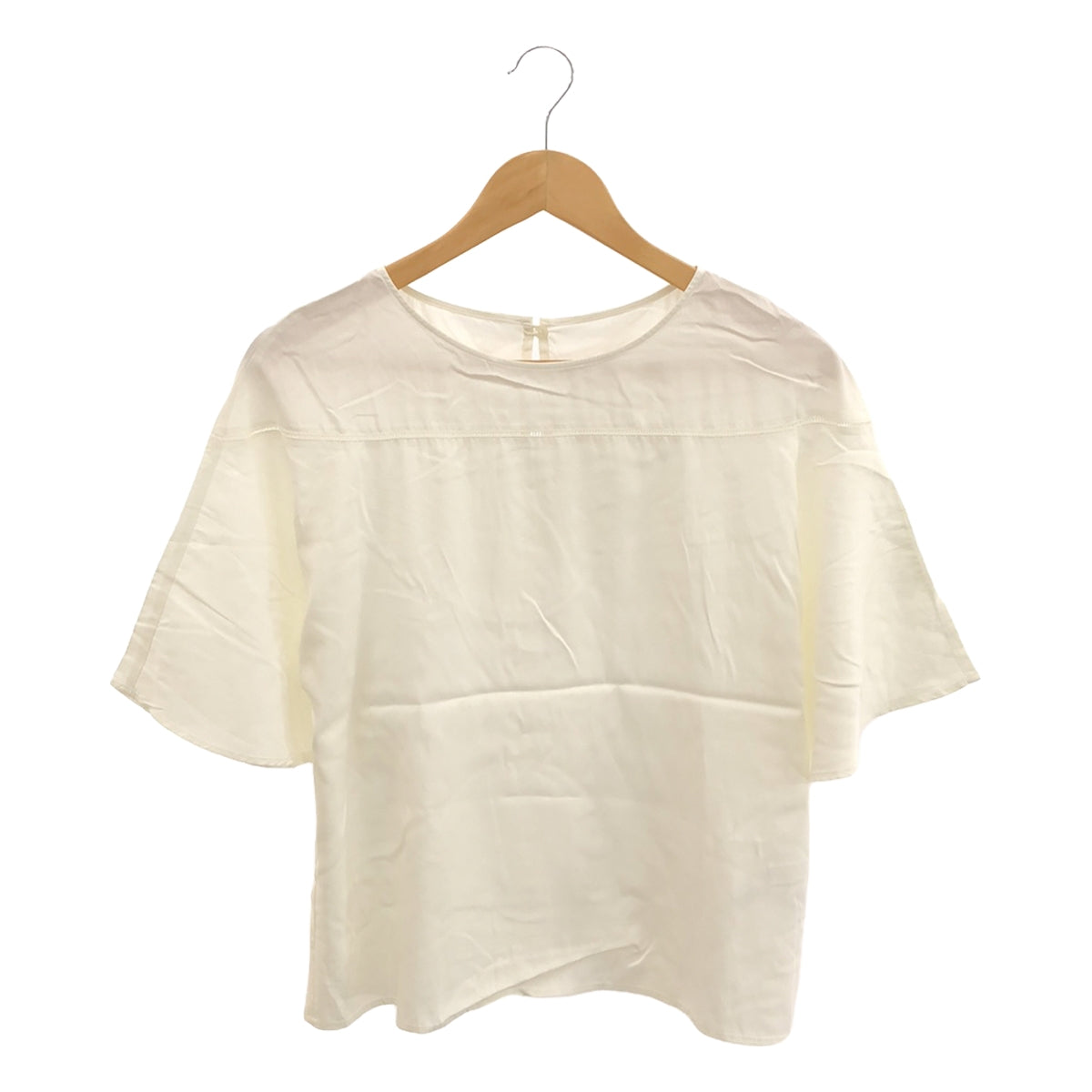 貴族 |人造絲沙洗梯形刺繡襯衫 | F |白色 |女性的