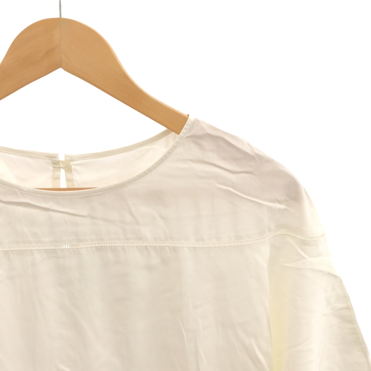 貴族 |人造絲沙洗梯形刺繡襯衫 | F |白色 |女性的