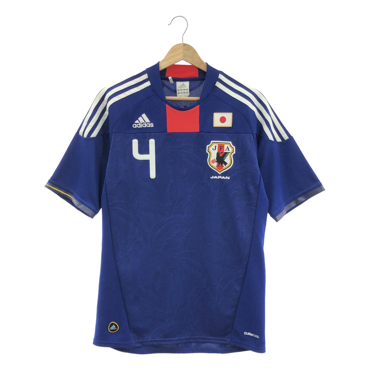 【신품】 adidas / 아디다스 | 2009AW | 일본 대표 10/11 홈 유니폼 복제 게임 셔츠 | M | 블루 | 남성