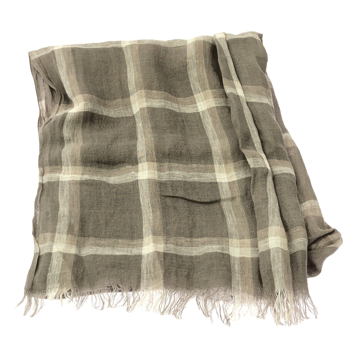 MARGARET HOWELL / Margaret Howell | Linen check large stole |