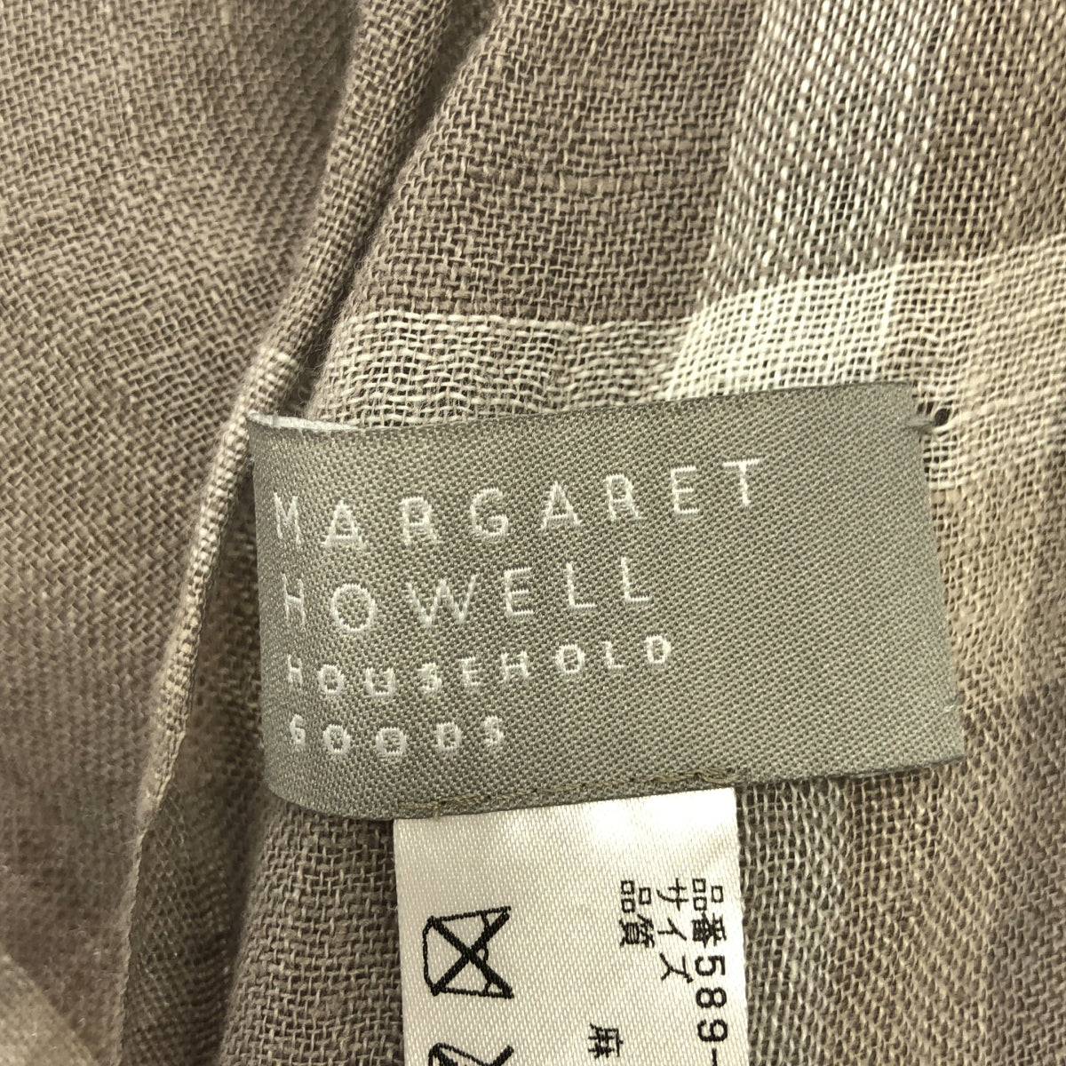 MARGARET HOWELL / Margaret Howell | Linen check large stole |