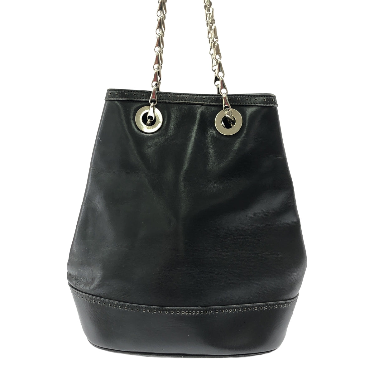 CELINE / セリーヌ | オールドセリーヌ サークルロゴ レザー チェーンショルダーバッグ |