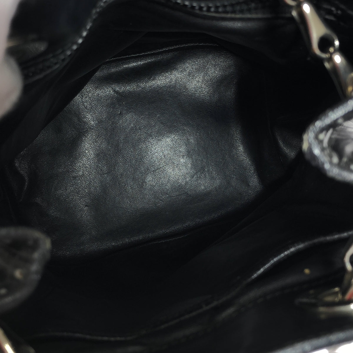 CELINE / セリーヌ | オールドセリーヌ サークルロゴ レザー チェーンショルダーバッグ | ブラック | レディース