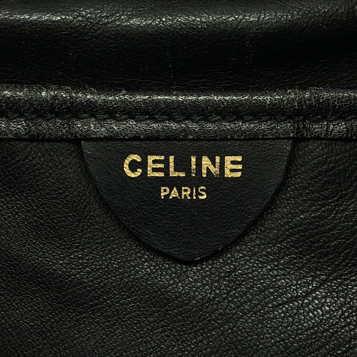 CELINE / セリーヌ | オールドセリーヌ サークルロゴ レザー チェーンショルダーバッグ |