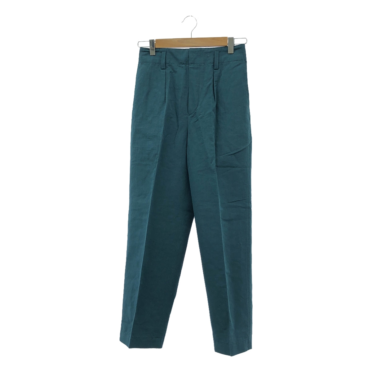 【美品】 Spick and Span / スピックアンドスパン | 2022SS | LI/COワイドテーパードパンツ | 36 | グリーン | レディース