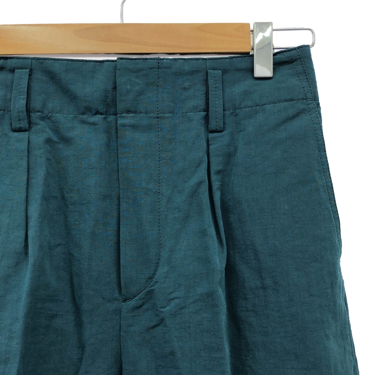 【美品】 Spick and Span / スピックアンドスパン | 2022SS | LI/COワイドテーパードパンツ | 36 | グリーン | レディース