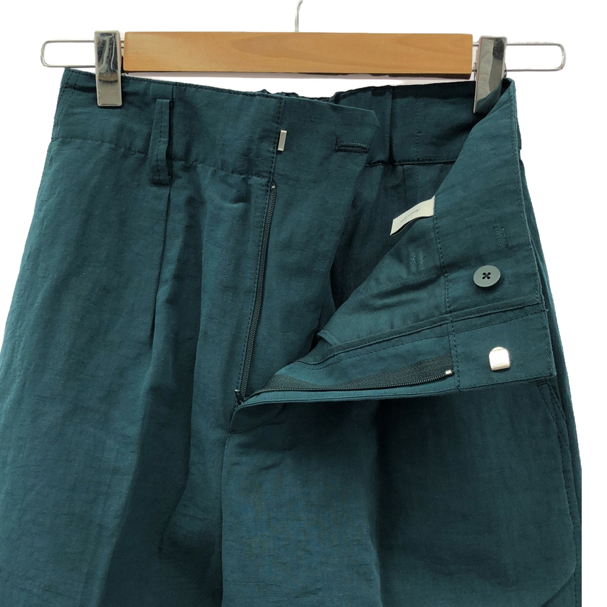 【美品】 Spick and Span / スピックアンドスパン | 2022SS | LI/COワイドテーパードパンツ | 36 | グリーン | レディース