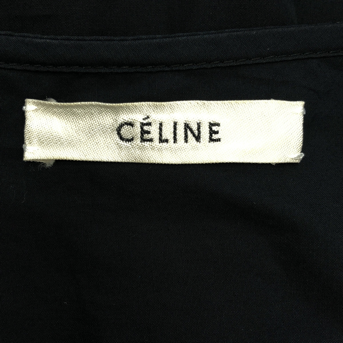 CELINE / セリーヌ | フィービー期 ショルダージップ スリット ブラウス | 36 | ブラック | レディース