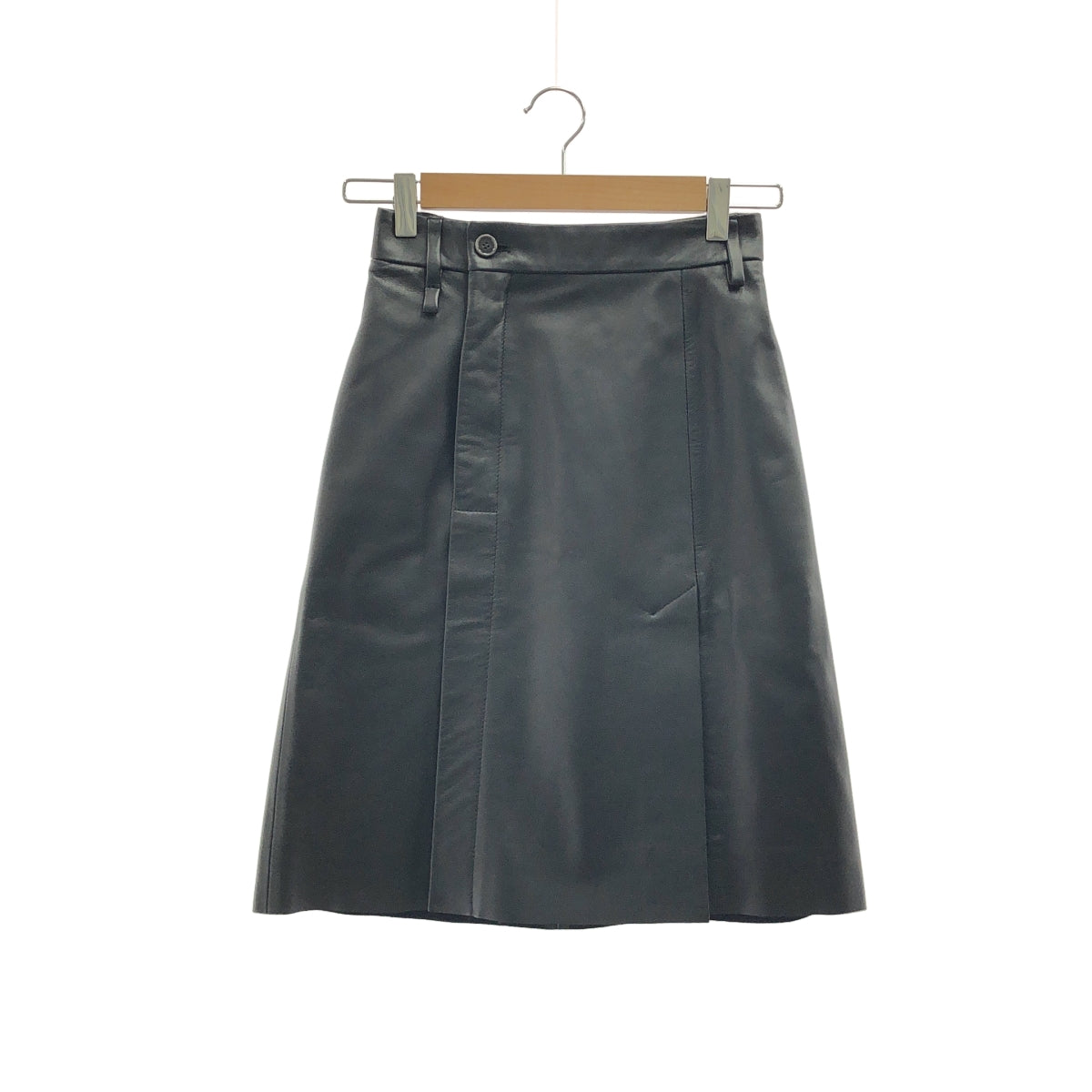 【미품】 Acne Studios / 여드름 스튜디오 | 램 가죽 슬릿 스커트 / 총 안감 | 32 | 블랙 | 여성