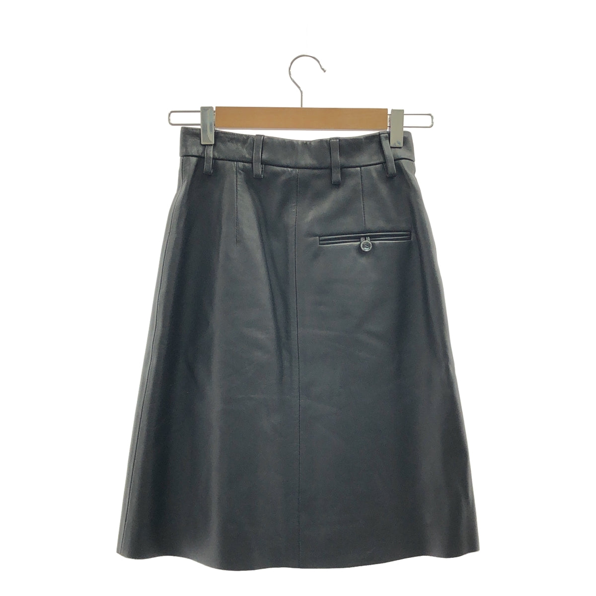 【미품】 Acne Studios / 여드름 스튜디오 | 램 가죽 슬릿 스커트 / 총 안감 | 32 | 블랙 | 여성