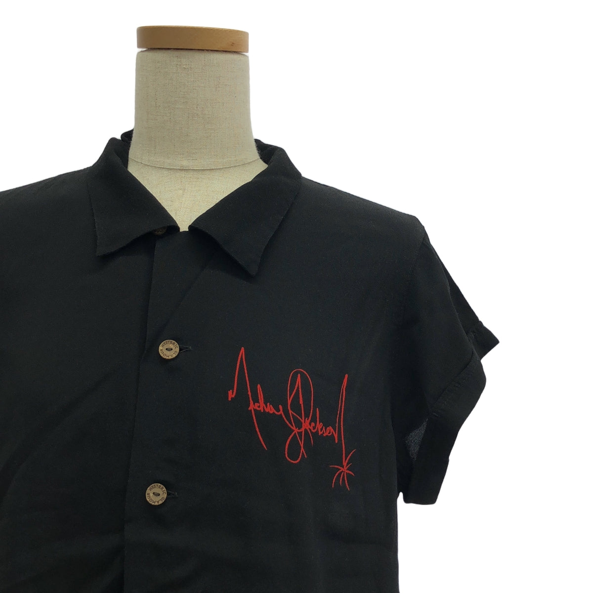 HYSTERIC GLAMOUR / Hysteric Glamour | × MICHAEL JACKSON / THRILLER / Rayon back print open collar shirt | M | Men's
