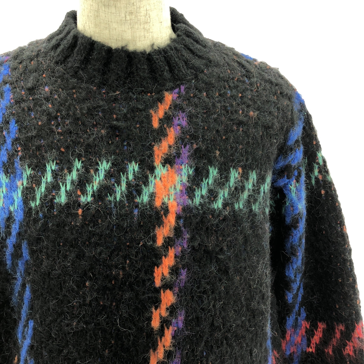 sacai | 2023AW | Jacquard Knit Pullover | 1 | Black/Multicolor | Men's
