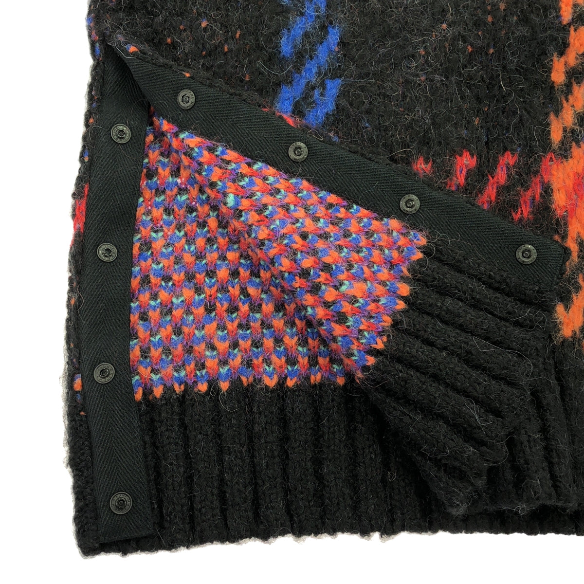 sacai | 2023AW | Jacquard Knit Pullover | 1 | Black/Multicolor | Men's