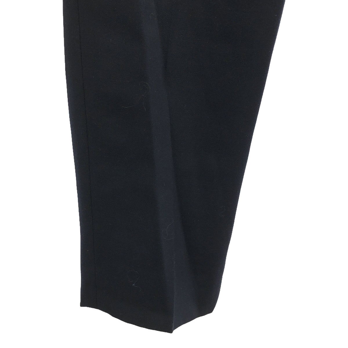 【美品】  CELINE / セリーヌ | フィービー期 シルク カシミヤブレンド ウール タック スラックスパンツ | 38 | ネイビー | レディース